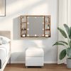vidaXL Spiegelschrank mit LED-Leuchten Altholz-Optik 76x15x55 cm 857001 Bild 3