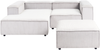 Modul Ecksofa 3-Sitzer ARDAL Cord Cremeweiß mit Ottomane rechtsseitig Bild 4