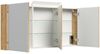 Spiegelschrank 140cm inkl. Design LED-Lampe und Glasböden eiche gold : Eiche Gold Bild 3