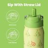 Edelstahl Trinkflasche 24oz mit Strohhalm Griff Pillenfach isolierte Bild 5