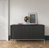 AX LIVING Sideboard mit Schubladen Eternas KSZ154 - 154 cm Breite, Schwarz Bild 2