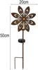 LED Solarleuchte, Glaskugel, Windrad, gelb, H 50 cm Bild 3