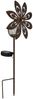 LED Solarleuchte, Glaskugel, Windrad, gelb, H 50 cm Bild 5