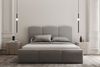 Polsterbett Doppelbett DUNIA in Stoff Opera Velvet Steel 120x200cm Bild 2