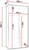 Kleiderschrank Veluna I 100 (Farbe: Cashmere / Cashmere + Schwarz) Bild 5
