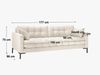 Micadoni Sofa Mamaia 3-Sitzer Boucle Baloo Beige schwarze Beine Bild 2