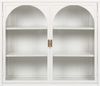 Flieks Wandschrank Küchen-Hängeschrank mit 2 Glastüren & 3 Ablagen, Einzigartige Webmuster, Weiß Bild 5