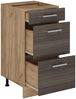 Küchenunterschrank R-Line Edelgrau 40 cm mit Schubladen, AP Marmor Vicco Bild 5