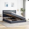vidaXL LED-Speicherbett mit Matratze Dunkelgrau 180 x 200 cm Samt 3372622 Bild 4