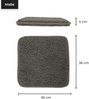 Sitzkissen ( Grau ) Lammflor Optik Stuhlkissen 37cm x 37cm x 4cm - Öko-Tex Zertifiziert - Sitzauflage Uni, Stuhlpolster Stuhlauflage Sherpa Fleece Bild 3