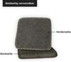 Sitzkissen ( Grau ) Lammflor Optik Stuhlkissen 37cm x 37cm x 4cm - Öko-Tex Zertifiziert - Sitzauflage Uni, Stuhlpolster Stuhlauflage Sherpa Fleece Bild 2