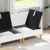 vidaXL Wohnzimmergarnitur mit Kissen mit Speicher 4 pcs Weiß Stoff 3413719 Bild 3