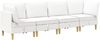 vidaXL Wohnzimmergarnitur mit Kissen mit Speicher 4 pcs Weiß Stoff 3413719 Bild 2