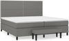 vidaXL Boxspringbett mit Matratze Stoff Dunkelgrau 200x200 cm, Härtegrad: H2 [3136542] Bild 2