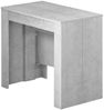 Kulissen-Esstisch >EXTENSIBLE< ausziehbar bis 237cm, Zementgrau Dekor - 90/237x78x51 (BxHxT) Bild 4