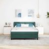 vidaXL Boxspringbett mit Kopfteil Dunkelgrün 140 x 200 cm Samt 3340445 Bild 3