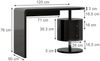 Schminktisch Lara Schwarz Hochglanz 120 cm mit 2 Schubladen Vicco Bild 3