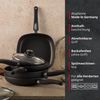 MEISTERKOCH Bratpfanne 24 cm Induktion, Antihaft, abnehmbarer Griff, 1,8l Volumen | Made in Germany | Profi-Pfanne aus Alu mit 4-lagiger Titanium-Versiegelung | spülmaschinengeeignet Bild 3
