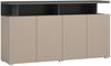 99rooms Rio Wohnzimmerset Cappuccino Anthrazit Schwarz mit LED-Beleuchtung Bild 3