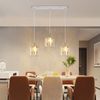 ZMH Pendelleuchte Esstisch Esstischlampe Lang - Glas 3 Flammig Hängeleuchte G9 Vintage Esszimmerlampe 120CM Höhenverstellbar Modern Kristall Hängelampe für Wohnzimmer Esszimmer (ohne Leuchtmittel) Bild 5