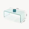 Couchtisch Väsas 90 x 45 x 35 cm gehärtetes Glas Transparent [en. casa] Bild 2
