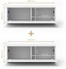 AX LIVING Lowboard TV Kommode 2x100 Barvo Weiß Matt/Hochglanz Stehend Bild 5