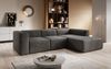 Ecksofa Fuego, L-Sofa, Eckcouch L-Form, Sofa Rechts, Sofa Cord-Stoff, 285 x 72 x 165 cm, Dunkelgrau Bild 4