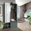 AX LIVING Garderobe Flur Milanoir 100cm mit Spiegel Modern Green Stone Bild 2