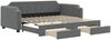 vidaXL Tagesbett Ausziehbar mit Schubladen Dunkelgrau 90x190 cm Stoff 3197681 Bild 2