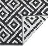 vidaXL Outdoor-Teppich ARAKIL Weiß und Schwarz 80x150 cm PP 368571 Bild 5