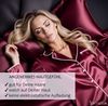 Cozyor Bettwäsche Satin glänzend 135x200, 155x200, 155x220, 200x200cm mit Reißverschluss, Satin, bordeaux Berry, 3 teilig, glänzend Satin, Bettbezug + Kissenbezug 40x80, besonders weich Bild 4