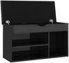 vidaXL Schuhbank mit Kissen Hochglanz-Schwarz 80x30x47cm Holzwerkstoff 326766 Bild 4
