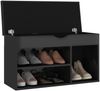 vidaXL Schuhbank mit Kissen Hochglanz-Schwarz 80x30x47cm Holzwerkstoff 326766 Bild 3