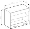 Küchenglasschrank R-Line Goldkraft Eiche 60 cm J-Shape Vicco Bild 3