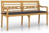 vidaXL Batavia-Bank mit Anthrazit Kissen 150 cm Massivholz Teak 3100826 Bild 2