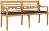vidaXL Batavia-Bank mit Anthrazit Kissen 150 cm Massivholz Teak 3100826 Bild 3