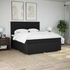 vidaXL Boxspringbett mit Matratze Schwarz 180x200 cm Stoff 3294437 Bild 5