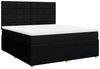 vidaXL Boxspringbett mit Matratze Schwarz 180x200 cm Stoff 3294437 Bild 3