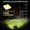 Aigostar LED Baustrahler LED Baustrahler 100W 8800LM, LED Arbeitsleuchte mit Stecker, 6500K, LED fest integriert Bild 3