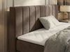 Doppelbett, Boxspringbett mit Stauraum ALVER KING DUO, Polsterbett mit 7-Zonen-Multipocket-Kern H4, Topper Visco, Boxspringbett mit 2 Bettkästen - Braun Velvet Bild 5