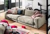 KAWOLA Sofa MADELINE 3-Sitzer Cord steingrau 85 x 127 x 290 cm Bild 2