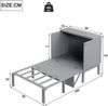 Graues Klappbett 90x200 cm Platzsparend Vertikalbett Einzelbett mit Stauraum Schrankbett Multifunktionsbett Jugendzimmer Singlebett Kleine Wohnung Raumwunder Platzwunder Fitnessbereich Home Gym Möbel Bild 3