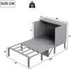 Graues Klappbett 90x200 cm Platzsparend Vertikalbett Einzelbett mit Stauraum Schrankbett Multifunktionsbett Jugendzimmer Singlebett Kleine Wohnung Raumwunder Platzwunder Fitnessbereich Home Gym Möbel Bild 3