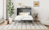 Graues Klappbett 90x200 cm Platzsparend Vertikalbett Einzelbett mit Stauraum Schrankbett Multifunktionsbett Jugendzimmer Singlebett Kleine Wohnung Raumwunder Platzwunder Fitnessbereich Home Gym Möbel Bild 5