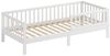 CADANI Kinderbett Nik - abnehmbarer Rausfallschutz - bis 200 kg belastbar (Jugendbett · bis 200 kg belastbar · inkl. Roll-Lattenrost), · Kiefer Massivholz · Farbe: Weiß Bild 2