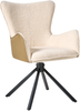 Esszimmerstuhl 2er Set drehbar NOVI Bouclé Hellbeige Bild 5