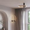 s.luce Ring Air LED Wand- & Deckenleuchte Ø 40cm rund indirekt Schwarz Bild 3