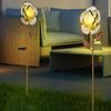 2x LED Solar-Steckleuchte, Blumen Design, silber, H 75 cm Bild 3