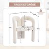LVHOM Armlehnstuhl M-Form Freizeitstuhl, Esszimmerstühle 2er Set, Polsterstuhl aus Teddyplüsch, Küchenstuhl mit Rückenlehne, Wohnzimmerstuhl, Beige Bild 2