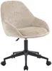 Vente-unique - NAODY Office chair StoffSamt Beige - B 59,5 cm x H 88 cm78 cm x L 55 cm Bild 3